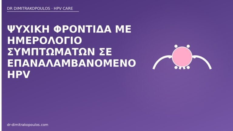 ημερολόγιο συμπτωμάτων HPV