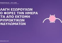 Αλλαγή εσωρούχων δύο φορές την ημέρα μετά από εκτομή περιπρωκτικών κονδυλωμάτων αλλαγή εσωρούχων μετά εκτομή πρωκτού