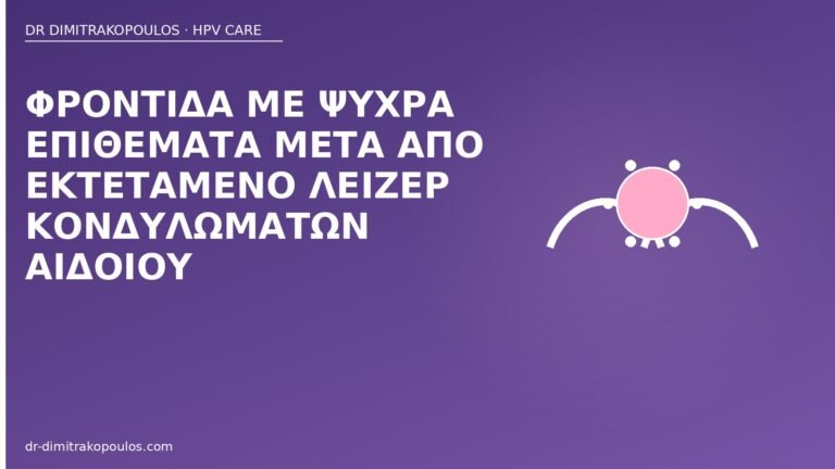 ψυχρά επιθέματα μετά λέιζερ αιδοίου