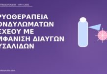 Κρυοθεραπεία κονδυλωμάτων οσχέου με εμφάνιση διαυγών φυσαλίδων φυσαλίδες κρυοθεραπεία οσχέου