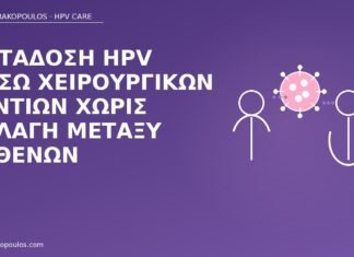 Μετάδοση HPV μέσω χειρουργικών γαντιών χωρίς αλλαγή μεταξύ ασθενών μετάδοση HPV γάντια ιατρείου