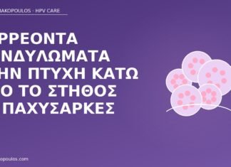 Συρρέοντα κονδυλώματα στην πτυχή κάτω από το στήθος σε παχύσαρκες κονδυλώματα υπομαστική πτυχή