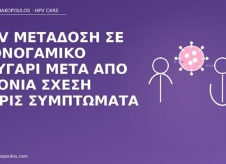 HPV μετάδοση σε μονογαμικό ζευγάρι μετά από χρόνια σχέση χωρίς συμπτώματα HPV μονογαμικό ζευγάρι