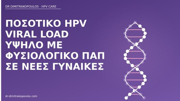 Ποσοτικό HPV viral load υψηλό με φυσιολογικό Παπ σε νέες γυναίκες υψηλό viral load φυσιολογικό Παπ