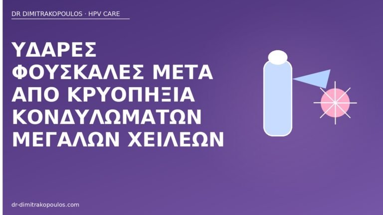 φουσκάλες κρυοπηξία μεγάλα χείλη