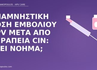 αναμνηστική δόση HPV μετά CIN