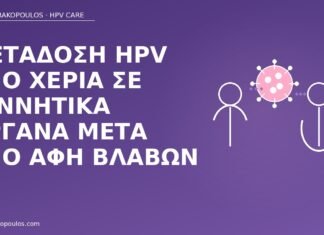 Μετάδοση HPV από χέρια σε γεννητικά όργανα μετά από αφή βλαβών μετάδοση HPV χέρια γεννητικά