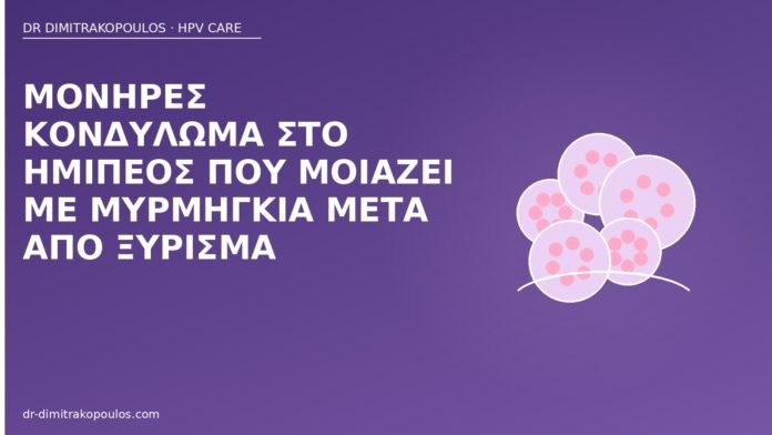 κονδύλωμα ημιπέος ξύρισμα