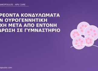 Συρρέοντα κονδυλώματα στην ουρογεννητική πτυχή μετά από έντονη εφίδρωση σε γυμναστήριο κονδυλώματα ουρογεννητική πτυχή