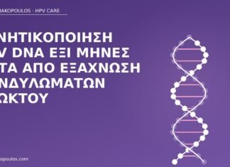 Αρνητικοποίηση HPV DNA έξι μήνες μετά από εξάχνωση κονδυλωμάτων πρωκτού αρνητικοποίηση HPV πρωκτός