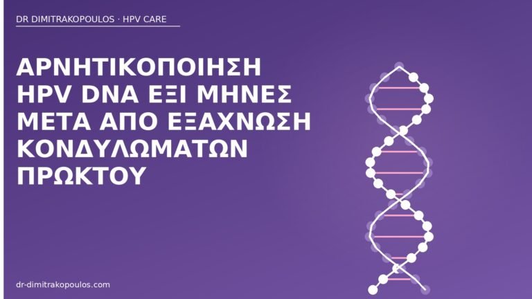 αρνητικοποίηση HPV πρωκτός