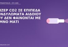 Λέιζερ CO2 σε επίπεδα κονδυλώματα αιδοίου που δεν φαίνονται με γυμνό μάτι λέιζερ επίπεδα κονδυλώματα