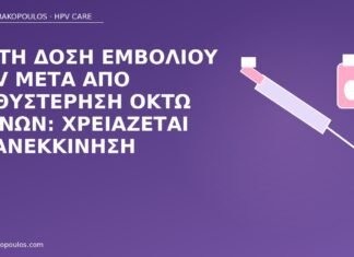 Τρίτη δόση εμβολίου HPV μετά από καθυστέρηση οκτώ μηνών: χρειάζεται επανεκκίνηση τρίτη δόση HPV καθυστέρηση