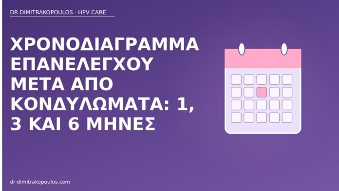 επανέλεγχος κονδυλώματα μήνες