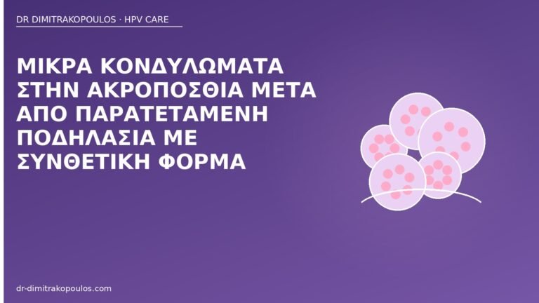 κονδυλώματα ακροποσθία