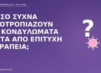 υποτροπή κονδυλωμάτων συχνότητα