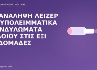 Επανάληψη λέιζερ σε υπολειμματικά κονδυλώματα αιδοίου στις έξι εβδομάδες επανάληψη λέιζερ κονδυλώματα