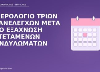 Ημερολόγιο τριών επανελέγχων μετά από εξάχνωση εκτεταμένων κονδυλωμάτων ημερολόγιο επανελέγχου κονδυλωμάτων