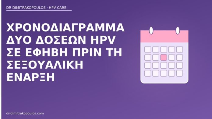 δύο δόσεις HPV έφηβη