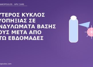Δεύτερος κύκλος κρυοπηξίας σε κονδυλώματα βάσης πέους μετά από οκτώ εβδομάδες δεύτερος κύκλος κρυοπηξία πέος