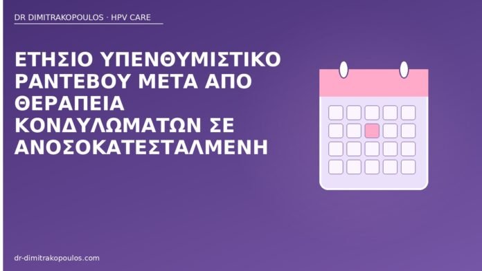 ετήσιο ραντεβού κονδυλώματα