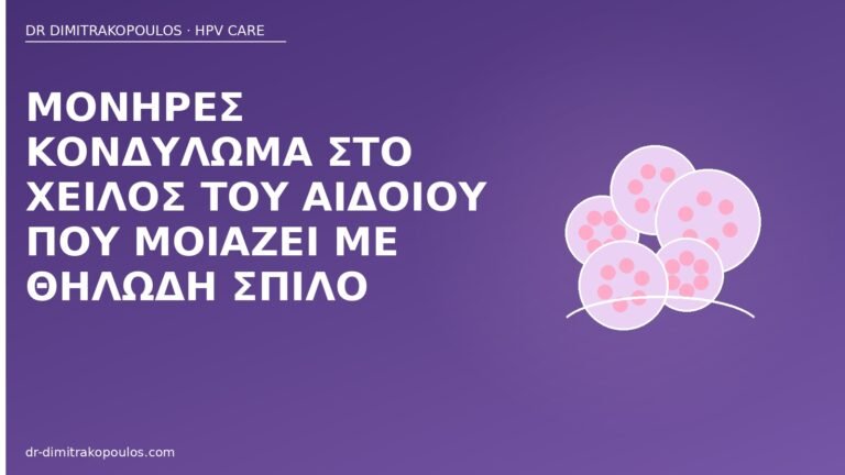 κονδύλωμα χείλος αιδοίου