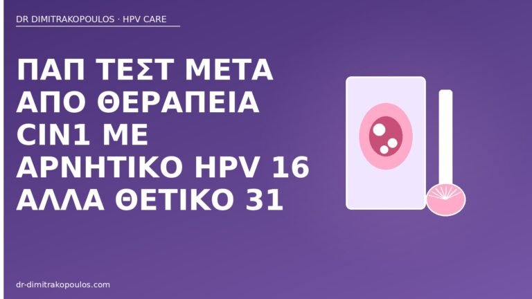 Παπ μετά CIN1 HPV 31