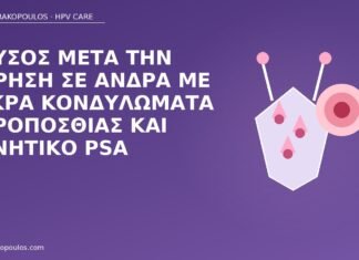 Καύσος μετά την ούρηση σε άνδρα με μικρά κονδυλώματα ακροποσθίας και αρνητικό PSA καύσος ούρηση κονδυλώματα