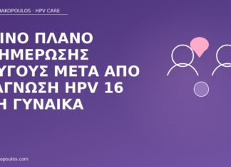 Κοινό πλάνο ενημέρωσης ζεύγους μετά από διάγνωση HPV 16 στη γυναίκα ενημέρωση ζεύγους HPV 16