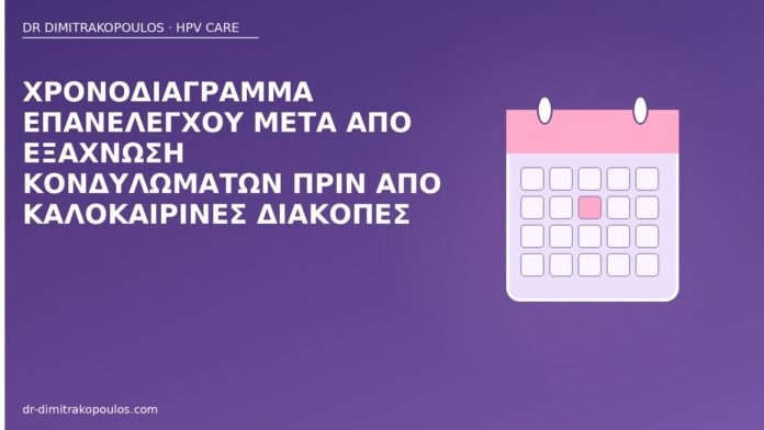 επανέλεγχος κονδυλώματα καλοκαίρι