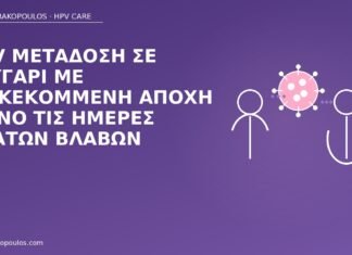 HPV μετάδοση σε ζευγάρι με διακεκομμένη αποχή μόνο τις ημέρες ορατών βλαβών HPV αποχή ορατές βλάβες