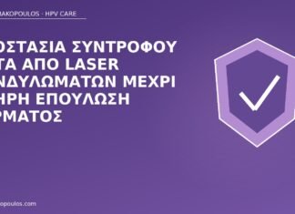 Προστασία συντρόφου μετά από laser κονδυλωμάτων μέχρι πλήρη επούλωση δέρματος προστασία μετά laser κονδυλώματα