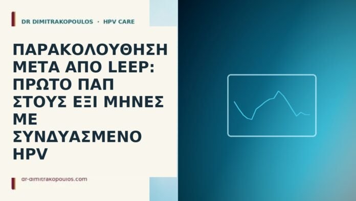 Παρακολούθηση μετά από LEEP: πρώτο Παπ στους έξι μήνες με συνδυασμένο HPV παρακολούθηση LEEP Παπ HPV