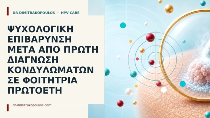 Ψυχολογική επιβάρυνση μετά από πρώτη διάγνωση κονδυλωμάτων σε φοιτήτρια πρωτοετή ψυχολογία διάγνωση κονδυλωμάτων φοιτήτρια