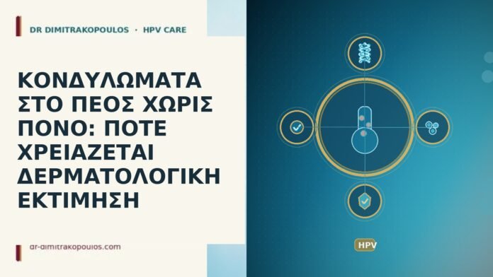 Κονδυλώματα στο πέος χωρίς πόνο: πότε χρειάζεται δερματολογική εκτίμηση κονδυλώματα πέος