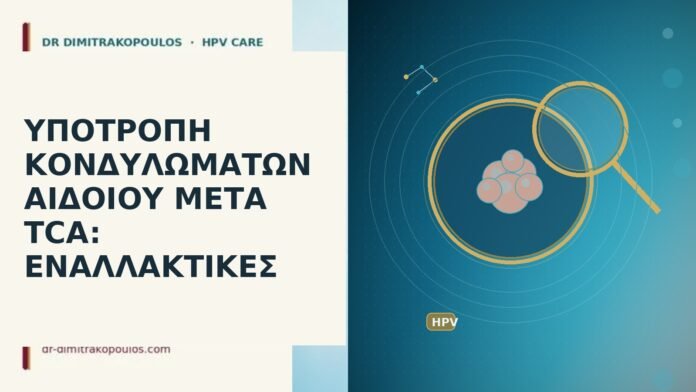Υποτροπή κονδυλωμάτων αιδοίου μετά TCA: εναλλακτικές υποτροπή κονδυλωμάτων TCA