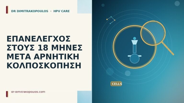 επανέλεγχος 18 μήνες κολποσκόπηση