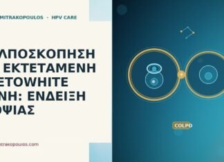 κολποσκόπηση acetowhite εκτεταμένη