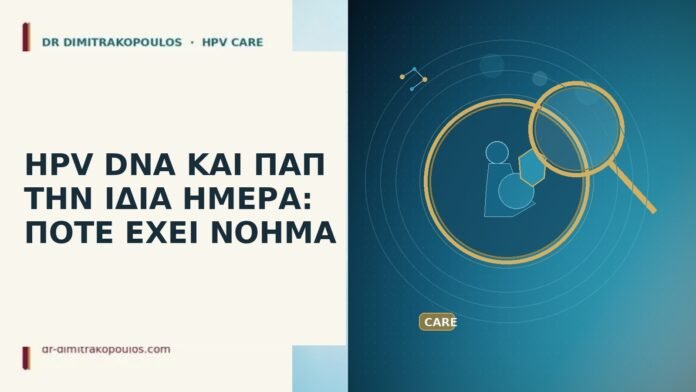 HPV DNA και Παπ την ίδια ημέρα: πότε έχει νόημα HPV DNA Παπ ίδια ημέρα