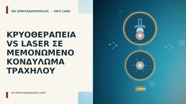 κρυοθεραπεία vs laser τράχηλος