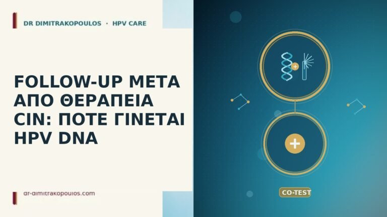 follow-up μετά θεραπεία CIN HPV DNA