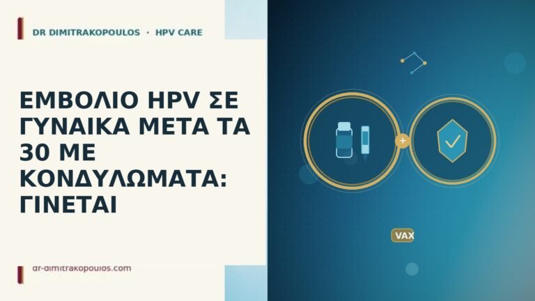 εμβόλιο HPV μετά τα 30 κονδυλώματα