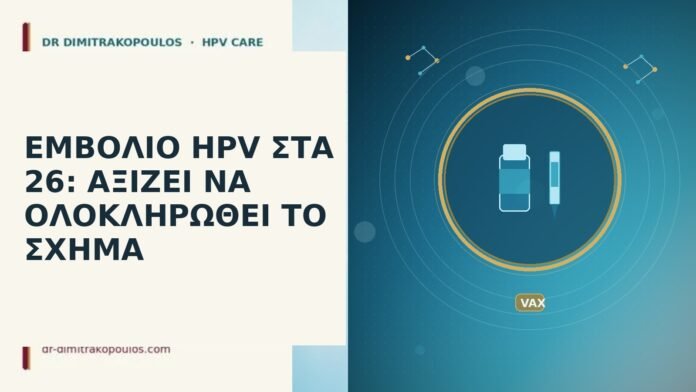 ΕΜΒΟΛΙΟ HPV ΣΤΑ 26: ΑΞΙΖΕΙ ΝΑ ΟΛΟΚΛΗΡΩΘΕΙ ΤΟ ΣΧΗΜΑ εμβόλιο HPV στα 26 σχήμα
