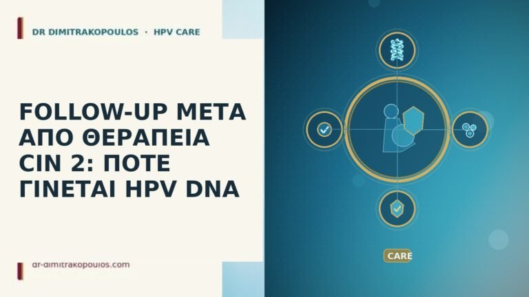 follow-up μετά θεραπεία CIN 2 HPV DNA