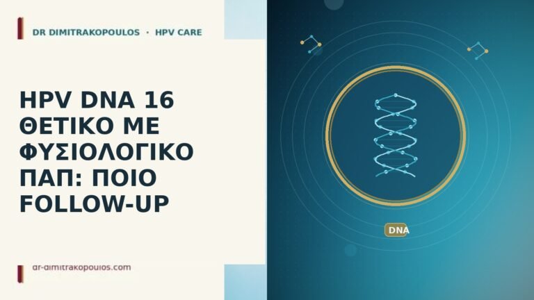 HPV DNA 16 φυσιολογικό Παπ follow-up