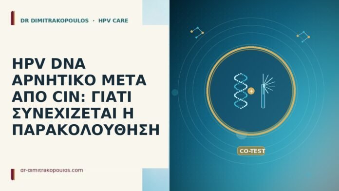 HPV DNA αρνητικό μετά CIN
