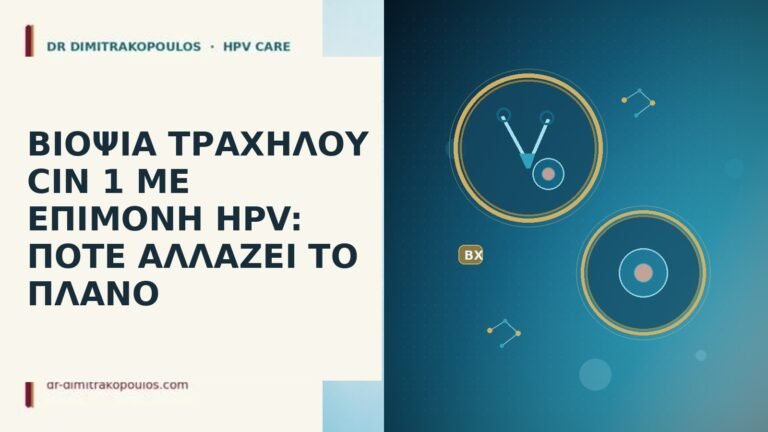 βιοψία CIN 1 επιμονή HPV