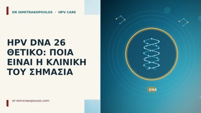HPV DNA 26 ΘΕΤΙΚΟ: ΠΟΙΑ ΕΙΝΑΙ Η ΚΛΙΝΙΚΗ ΤΟΥ ΣΗΜΑΣΙΑ HPV DNA 26 θετικό κλινική σημασία