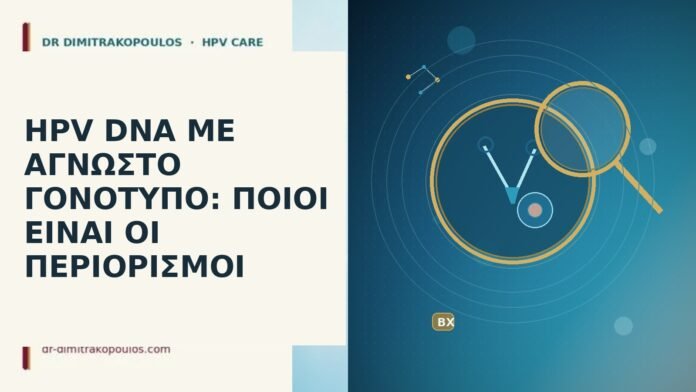 HPV DNA ΜΕ ΑΓΝΩΣΤΟ ΓΟΝΟΤΥΠΟ: ΠΟΙΟΙ ΕΙΝΑΙ ΟΙ ΠΕΡΙΟΡΙΣΜΟΙ HPV DNA άγνωστος γονότυπος περιορισμοί