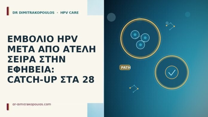 ΕΜΒΟΛΙΟ HPV ΜΕΤΑ ΑΠΟ ΑΤΕΛΗ ΣΕΙΡΑ ΣΤΗΝ ΕΦΗΒΕΙΑ: CATCH-UP ΣΤΑ 28 εμβόλιο HPV ατελής σειρά catch-up 28